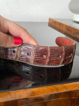 Cinturón loewe marrón de cuero y piel