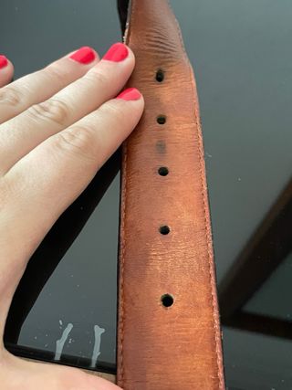 Cinturón loewe marrón de cuero y piel