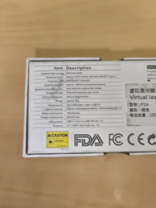 Projection keyboard. Teclado láser para ordenador