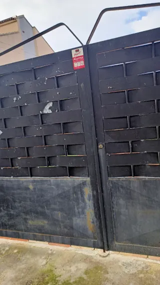 Puerta doble de hierro