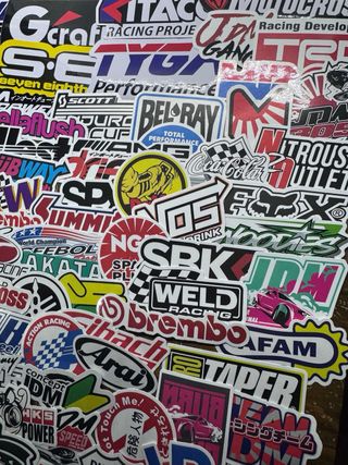 114 Pegatinas Racing Coches Motos Casco