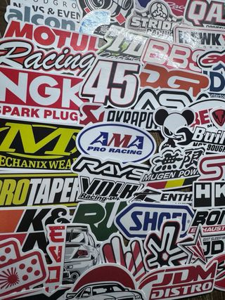 114 Pegatinas Racing Coches Motos Casco