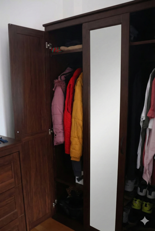 Armario Ropero 3 Puertas con Espejo