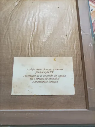 Azulejos árabes siglo XV