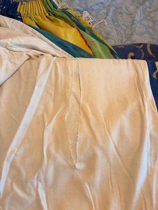 Set di tende con design azzurro e giallo