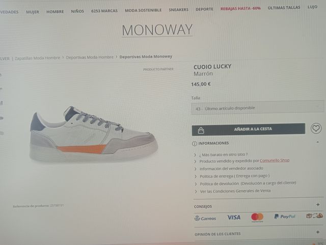 Deportivas Mono Way talla 43