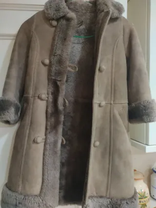 Cappotto per bambini in pelo marrone