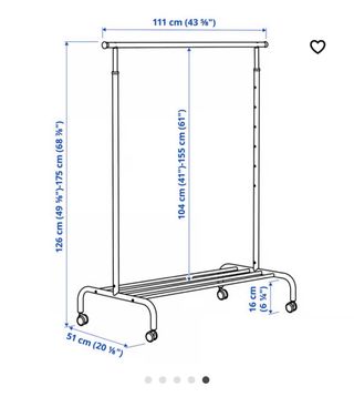 Burro perchero Ikea RIGGA con ruedas