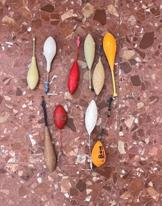 Plomo de pesca usado.