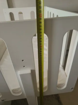 Minicuna colecho madera blanca