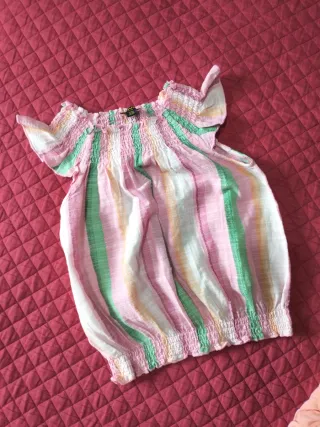 Top con scollo Bardot bambina 10 anni