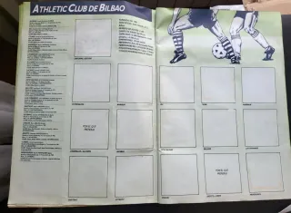 Álbum cromos fútbol Este. Plancha / VACÍO.