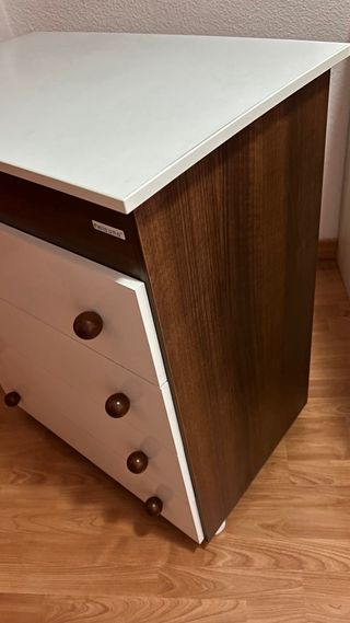 Mueble cambiador bebe con bañera, 4 cajones