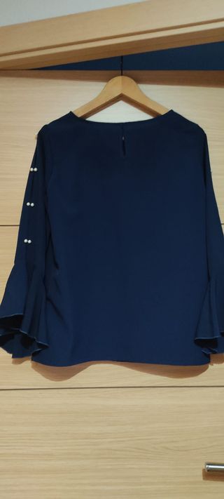Blusa azul mujer