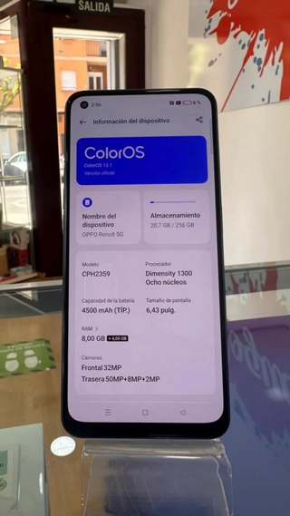 Oppo Reno8 5G Azul Marino 256GB 8GB RAM