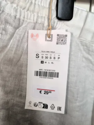 Bermuda blanca Zara 100% Lino