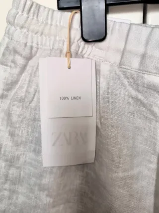 Bermuda blanca Zara 100% Lino
