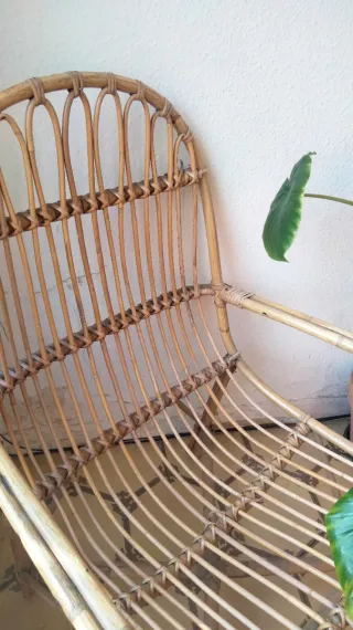 Silla butaca mimbre