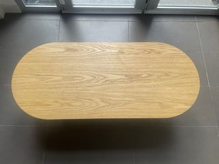 Mesa de centro roble y acero