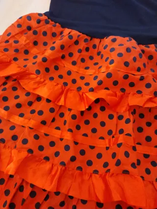 Vestido Flamenca Negro y Rojo