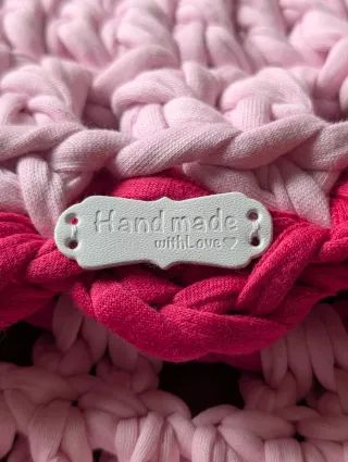 Alfombra artesanal de trapillo de algodon