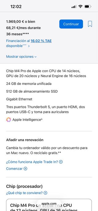 Mac Mini M4 PRO 14c CPU - 20c GPU - 24GB RAM - 512