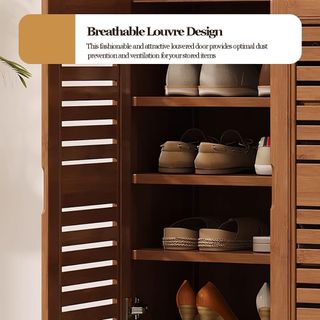 Zapatero de Bambú con 4 Puertas