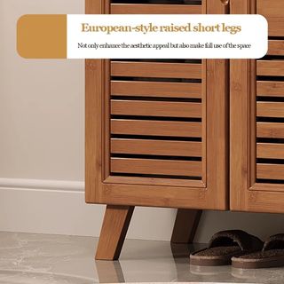 Zapatero de Bambú con 4 Puertas