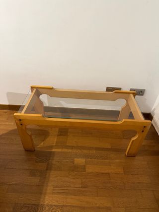 Mesa TV madera y vidrio