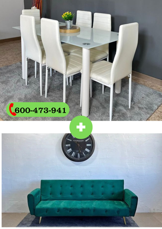 Pack de mesa comedor + sofá cama - ENVIAMOS!