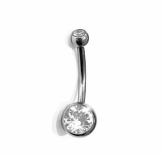 Piercing ombligo de titanio grado implante.