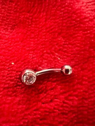 Piercing ombligo de titanio grado implante.