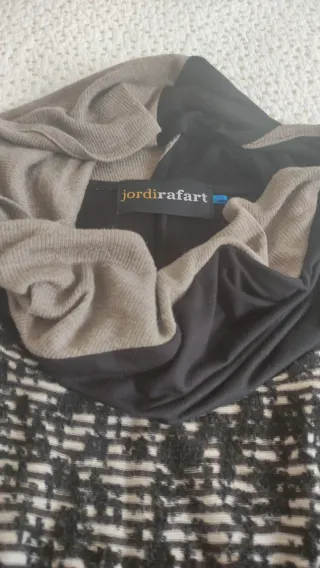 Vestido de invierno negro y gris talla única