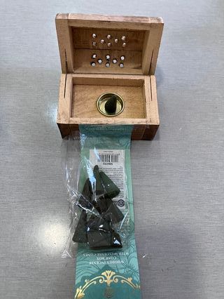Caja Madera Porta Conos Incienso Jazmín Nueva