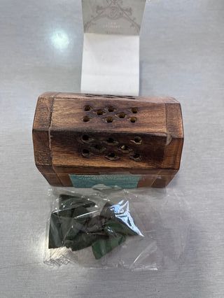Caja Madera Porta Conos Incienso Jazmín Nueva