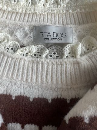 Jersey RITA ROS rayas marrones y blancas