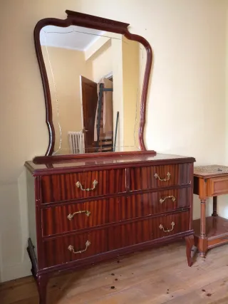 Mueble tocador madera de roble