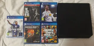 PS4 SLIM CON JUEGOS
