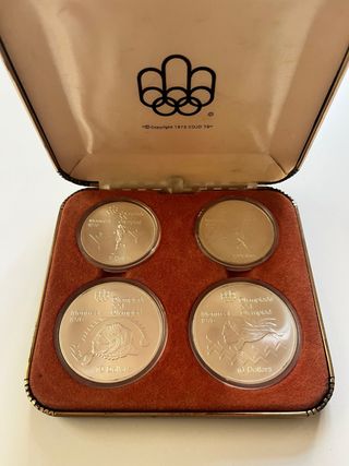 Lote monedas plata 900 Montreal 1976