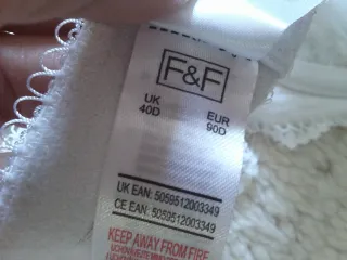 Soutien F&F 40D (105D) branco com renda