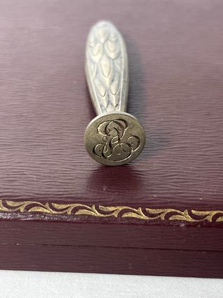 Juego de escritorio de plata antiguo