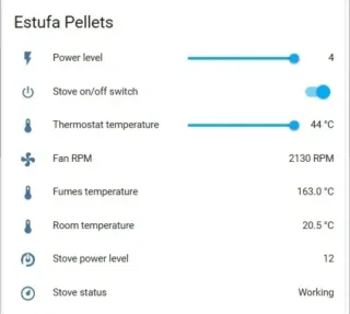 WIFI estufa pellets
