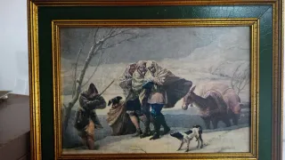 Cuadro La Nevada Marco Dorado y Verde