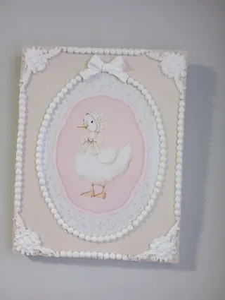 Pareja de cuadros patitos