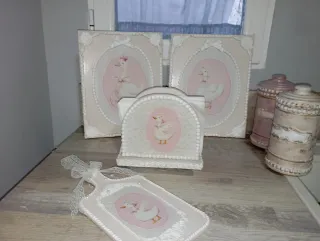 Pareja de cuadros patitos