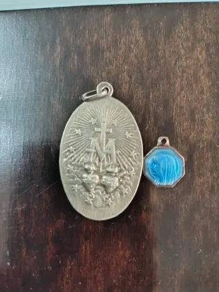 Escapularios de plata más medalla grande de plata