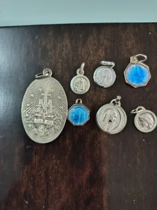 Escapularios de plata más medalla grande de plata