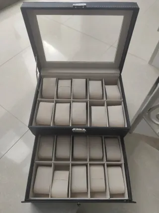 Estuche doble para relojes