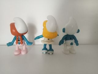 Lotto 3 Puffi Vintage Rari 11 cm