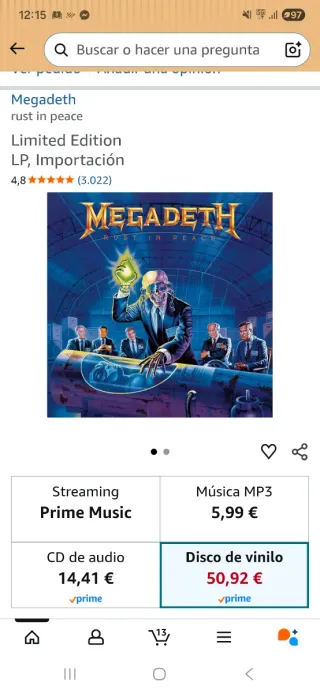 Vinilo Megadeth - Rust in Peace
